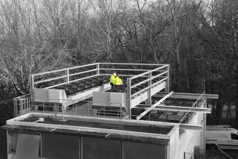 Suivi photographique de chantier avec utilisations de caméras timelapse pour ce tte opération réalisée par la société OMB sur le site du CHU de la Roche/Yon.