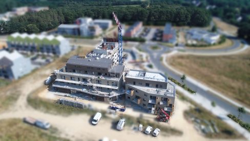 photographie par drone de la ZAC des Perrières à la Chapelle sur Erdre