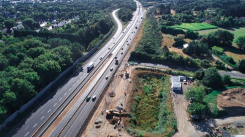 Les travaux avancent à grand pas. sur la RN 165. Ils seront bientôt terminés.