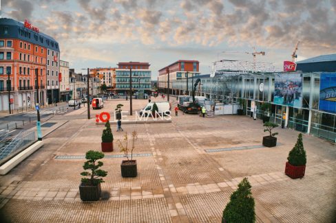 Prises de vues par drones de la gare du Mans pour le compte de la société Engie. Un de nos clients réguliers depuis plus de trois années.