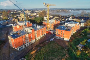 Chantier Marignan à Nort sur Erdre, prises de vue par drone