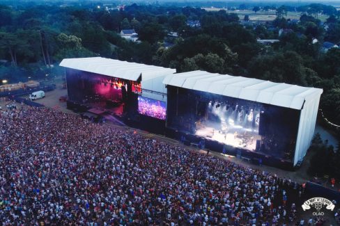 Prises de vues par drone lors de l'édition 2019 du festival "La Nuit de l'Erdre" en Loire Atlantique. Ici, le concert de Clara Luciani qui vient de remporter le trophée de la meilleure artiste féminine