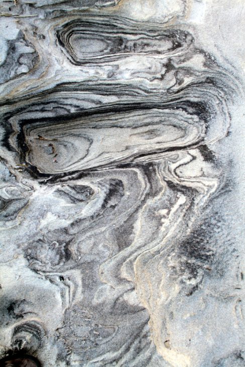 Des déchets organiques ont été réduits en poudre de manière naturelle. Branches, feuilles ont été transformés et se mélangent au sable fin d'Arcachon.