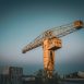 La grue Jaune à Nantes au petit matin.