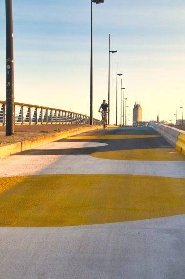 La nouvelle piste cyclable du pont des 3 continents