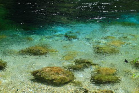 Une prise de vue de cette eau d'un bleu limpide. Je n'ai jamais vu une telle couleur. Moi qui adore le bleu.