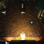 La foule se masse devant la scène de la nuit de l'ordre pour cette 22ème édition- Photo prise pendant le concert de Orelsan à Nort sur Erdre