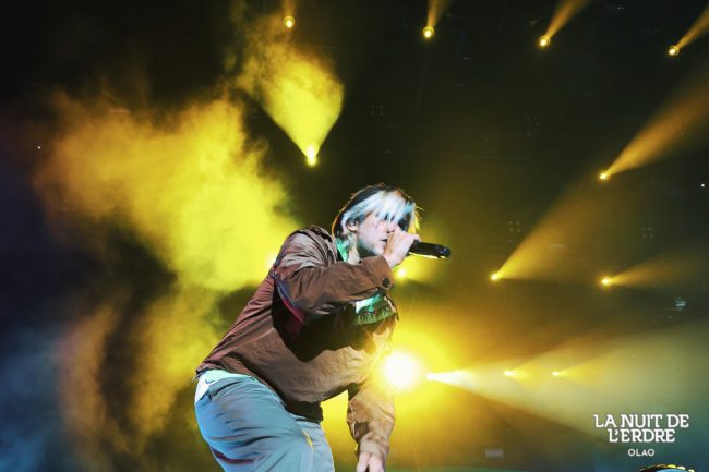 Orelsan sur la scène de la Nuit de l'Erdre lors de l'édition 2022
