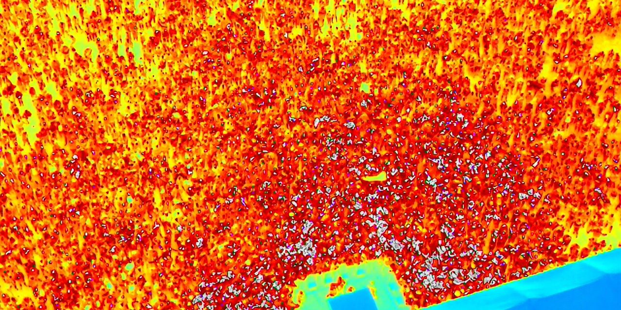 Un concert filmé à la caméra thermique et du ciel en plus. Photographie prise lors de la 25ème édition de La Nuit de L'Erdre