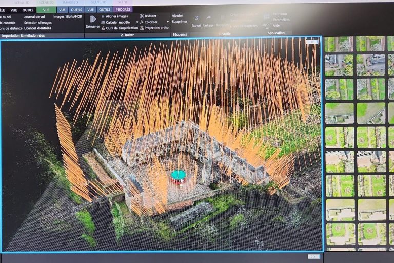 Modélisation en 3D par drone d'un château