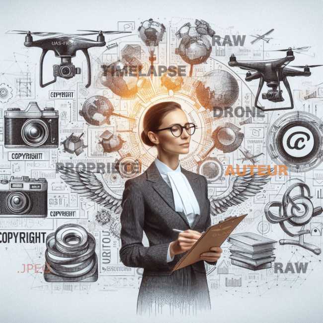 Juriste copyright article-Oct 24 Photo illustrant les droits d'auteur générée par IA