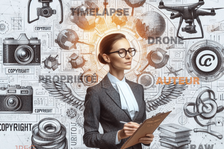 Photo illustrant les droits d'auteur générée par IA