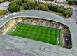 Vue aérienne du stade de la Beaujoire à Nantes pendant un match du FC Nantes