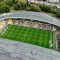 Vue aérienne du stade de la Beaujoire à Nantes pendant un match du FC Nantes