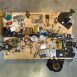 Vol en intérieur dans l'atelier du coutelier JH Pagnon, image du film de suivi de chantier en timelapse et drone